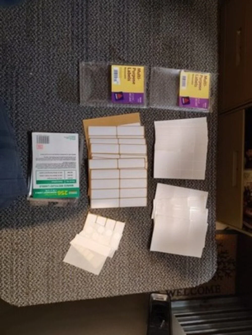 Self Adhesive Removable Label Lot Of 3 Types And Size Label SEE DESCRIPTION